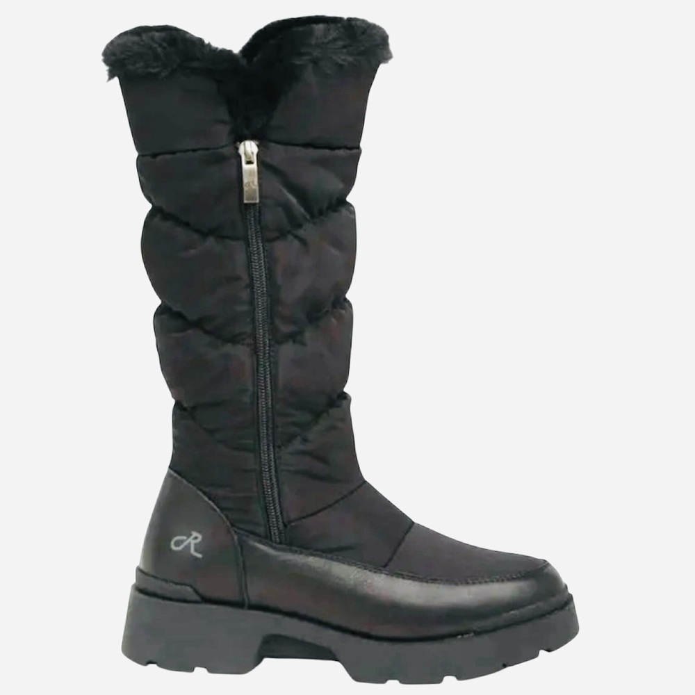 RELIGIOUS COMFORT QUILTED  WINTER TALL ZIP BOOTS FLEECE INTERIOR  SZ 9